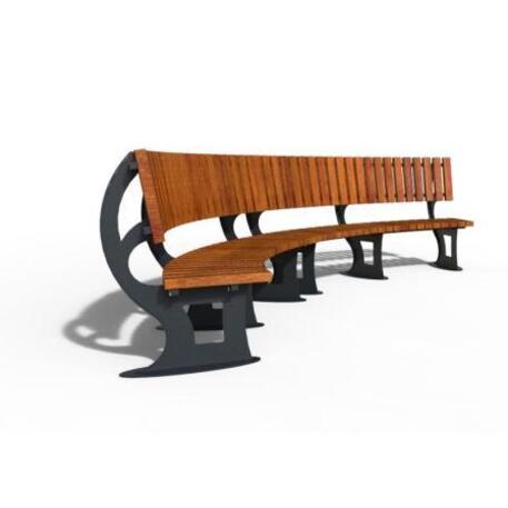 Metal bench with backrest 'IROKO_STF/13-04-40MDL'