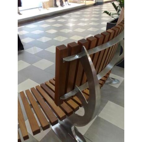 Metal bench with backrest 'IROKO_STF/13-04-40MDL'