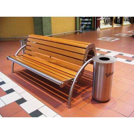 Metal bench with backrest 'IROKO_STF/13-04-36MDL'