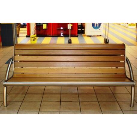 Metal bench with backrest 'IROKO_STF/13-04-36MDL'