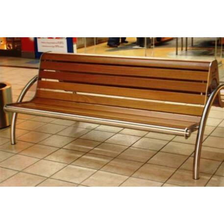 Metal bench with backrest 'IROKO_STF/13-04-36MDL'