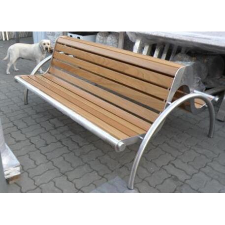 Metal bench with backrest 'IROKO_STF/13-04-36MDL'