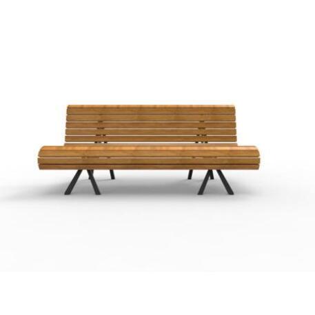 Metal bench with backrest 'IROKO_STF/13-04-27MDL'