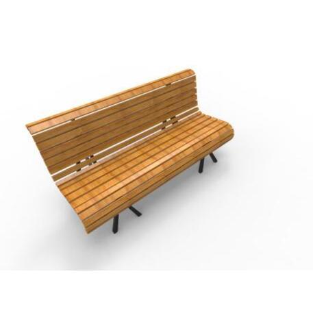 Metal bench with backrest 'IROKO_STF/13-04-27MDL'