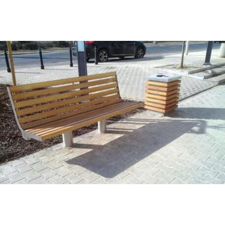 Metal bench with backrest 'IROKO_STF/13-04-23MDL'