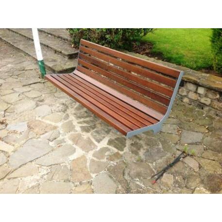 Metal bench with backrest 'IROKO_STF/13-04-23MDL'