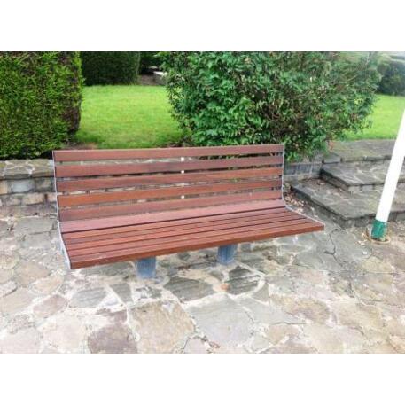 Metal bench with backrest 'IROKO_STF/13-04-23MDL'