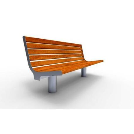 Metal bench with backrest 'IROKO_STF/13-04-23MDL'