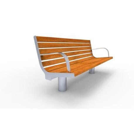 Metal bench with backrest 'IROKO_STF/13-04-23MDL'