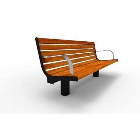 Metal bench with backrest 'IROKO_STF/13-04-23MDL'