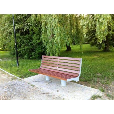 Metal bench with backrest 'IROKO_STF/13-04-23MDL'