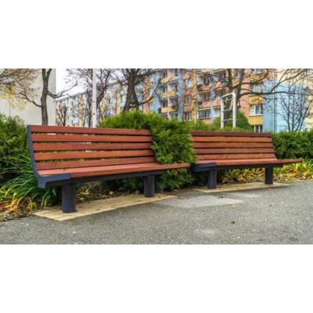 Metal bench with backrest 'IROKO_STF/13-04-23MDL'