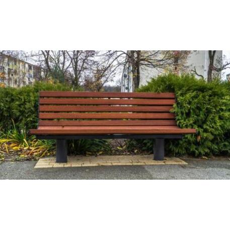 Metal bench with backrest 'IROKO_STF/13-04-23MDL'