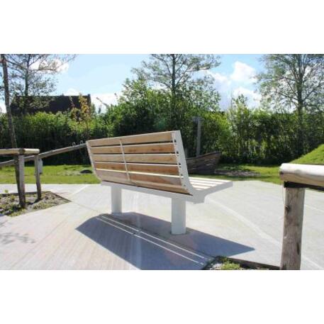 Metal bench with backrest 'IROKO_STF/13-04-23MDL'