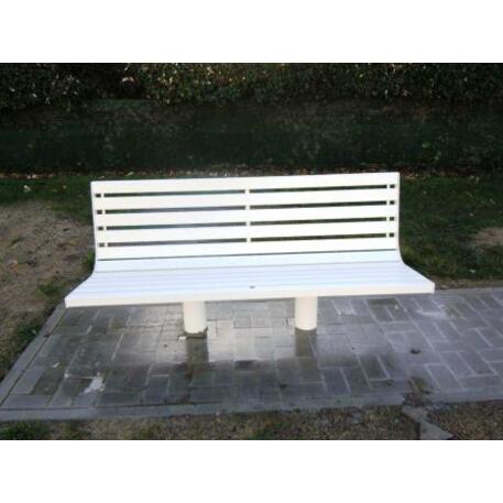 Metal bench with backrest 'IROKO_STF/13-04-23MDL'