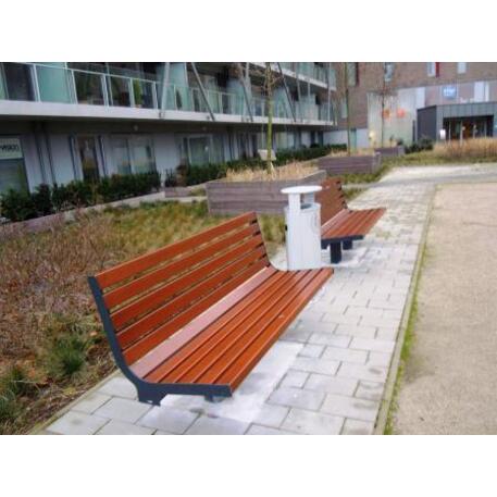 Metal bench with backrest 'IROKO_STF/13-04-23MDL'