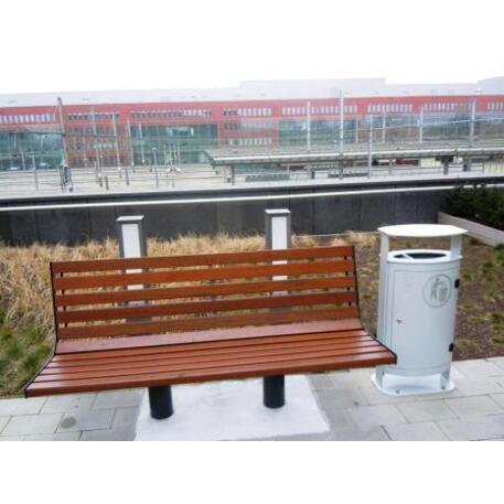 Metal bench with backrest 'IROKO_STF/13-04-23MDL'