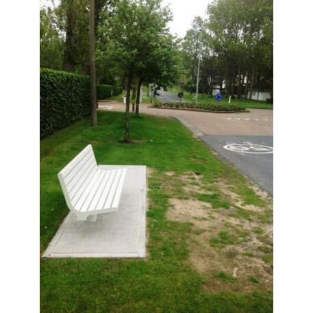 Metal bench with backrest 'IROKO_STF/13-04-23MDL'