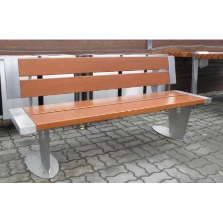 Metal bench with backrest 'IROKO_STF/13-04-19MDL'