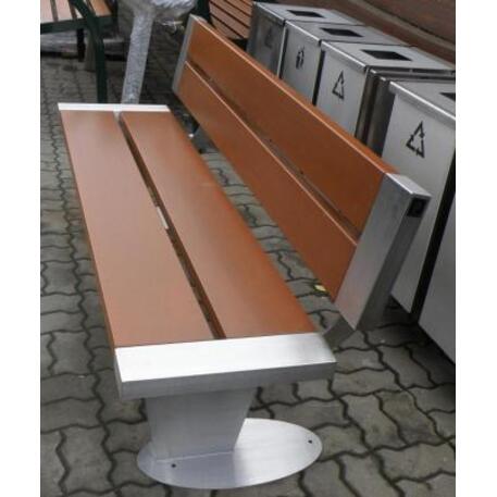 Metal bench with backrest 'IROKO_STF/13-04-19MDL'