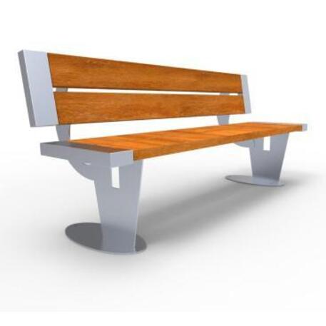 Metal bench with backrest 'IROKO_STF/13-04-19MDL'