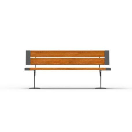 Metal bench with backrest 'IROKO_STF/13-04-19MDL'