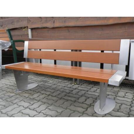 Metal bench with backrest 'IROKO_STF/13-04-19MDL'