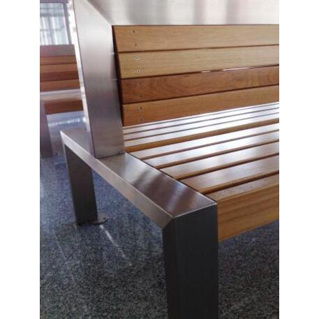 Metal bench with backrest 'IROKO_STF/13-04-18_07MDL'