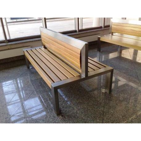 Metal bench with backrest 'IROKO_STF/13-04-18_07MDL'