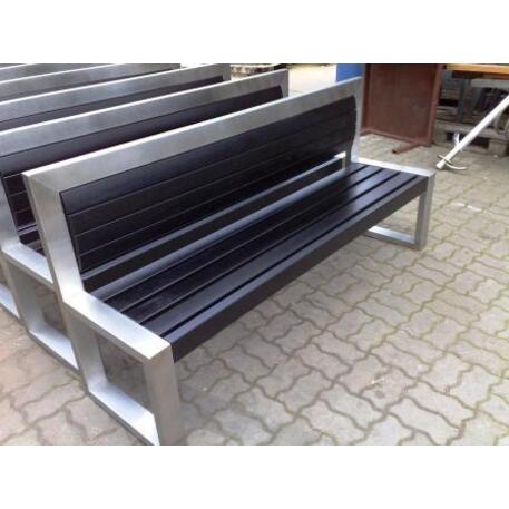 Metal bench with backrest 'IROKO_STF/13-04-18_06MDL'