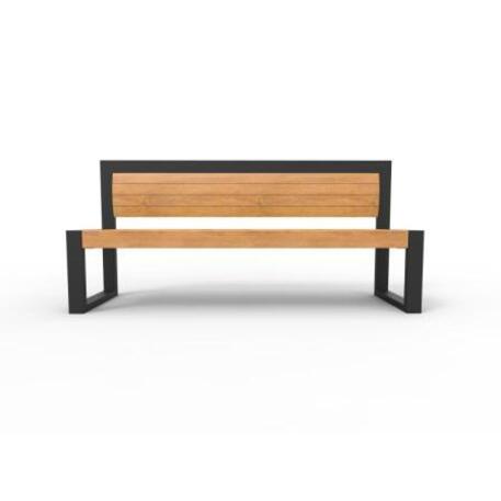 Metal bench with backrest 'IROKO_STF/13-04-18_06MDL'