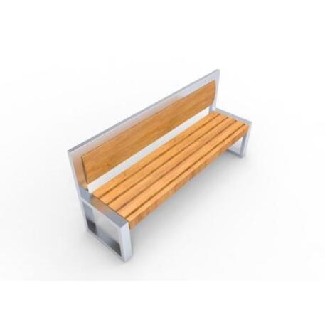 Metal bench with backrest 'IROKO_STF/13-04-18_06MDL'