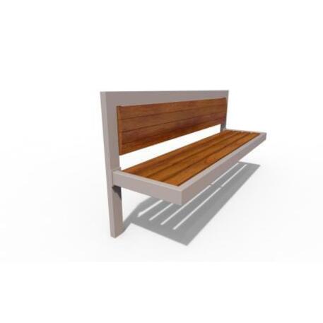 Metal bench with backrest 'IROKO_STF/13-04-18_05MDL'