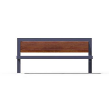 Metal bench with backrest 'IROKO_STF/13-04-18_05MDL'