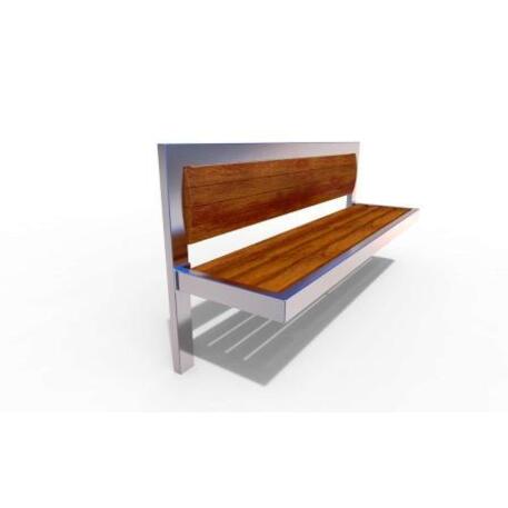 Metal bench with backrest 'IROKO_STF/13-04-18_05MDL'