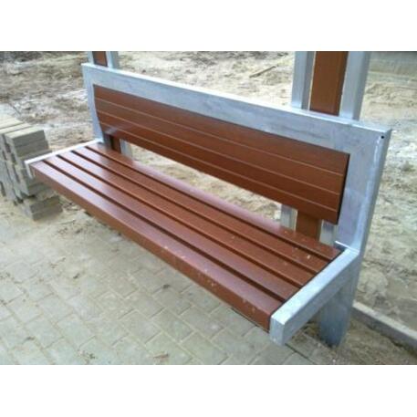 Metal bench with backrest 'IROKO_STF/13-04-18_05MDL'