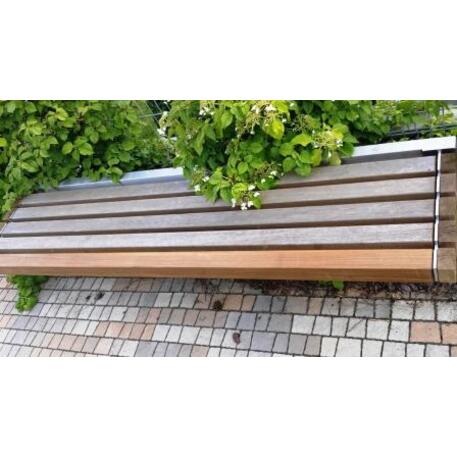 Metal bench with backrest 'IROKO_STF/13-04-18MDL'