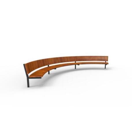 Metal bench with backrest 'IROKO_STF/13-04-17_02MDL'