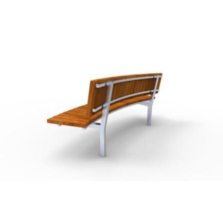 Metal bench with backrest 'IROKO_STF/13-04-17_01MDL'