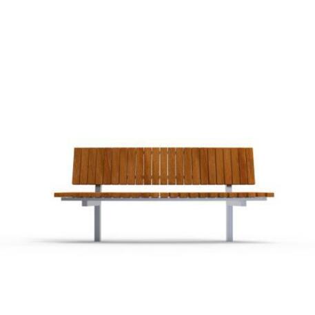 Metal bench with backrest 'IROKO_STF/13-04-17_01MDL'