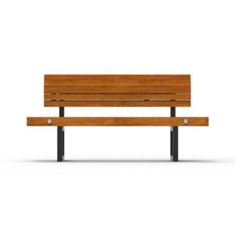 Metal bench with backrest 'IROKO_STF/13-04-16MDL'