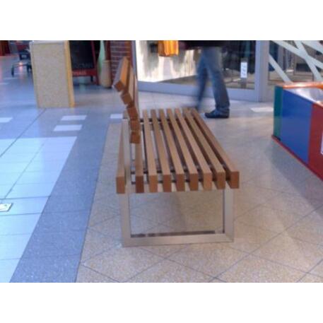 Metal bench with backrest 'IROKO_STF/13-04-16MDL'