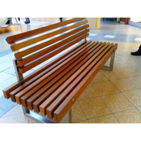 Metal bench with backrest 'IROKO_STF/13-04-16MDL'