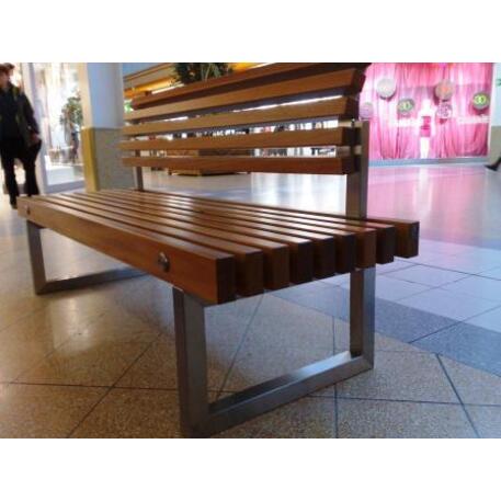 Metal bench with backrest 'IROKO_STF/13-04-16MDL'