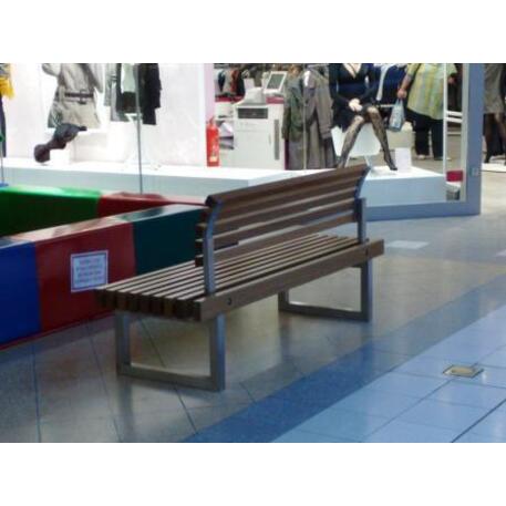 Metal bench with backrest 'IROKO_STF/13-04-16MDL'