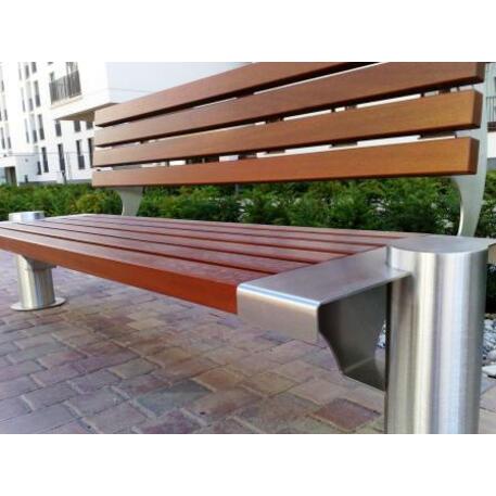 Metal bench with backrest 'IROKO_STF/13-04-07MDL'