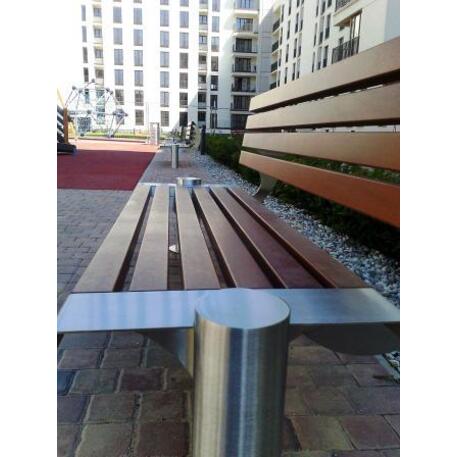 Metal bench with backrest 'IROKO_STF/13-04-07MDL'