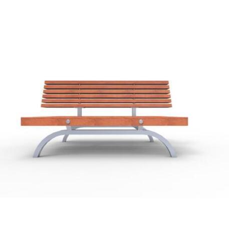 Metal bench with backrest 'IROKO_STF/13-04-03MDL'