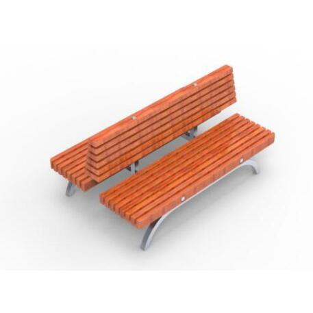 Metal bench with backrest 'IROKO_STF/13-04-03MDL'