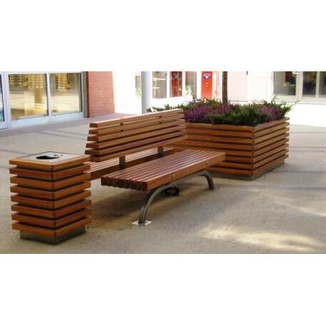 Metal bench with backrest 'IROKO_STF/13-04-03MDL'